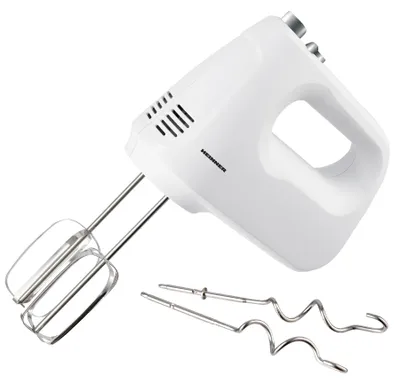 Produktbild von Heinner HM-250WHSL, Handmixer, Weiß, Mixen, Tasten, Edelstahl, 250 W