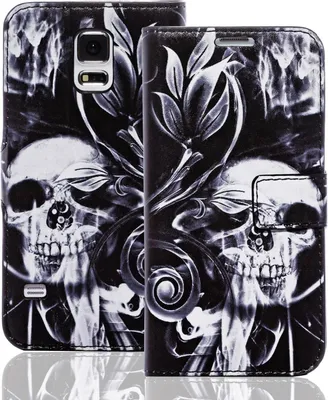 Produktbild von HTC One X (S720e) Bookstyle Skull QBY-003
