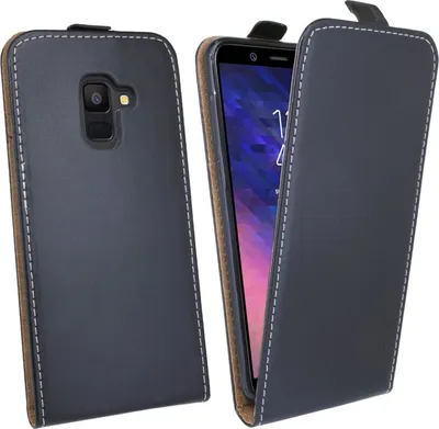 Produktbild von Samsung Galaxy A6 Plus Handyhülle Tasche Flip Case Smartphone Schutzhülle Schwarz