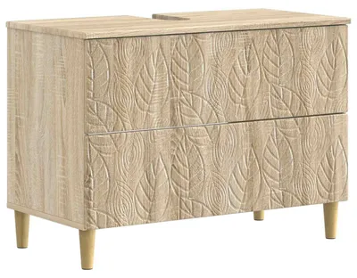 Image de Meuble sous-lavabo vidaXL, modèle DELFT, en chêne Sonoma, dimensions : 82 x 41 x 59 cm