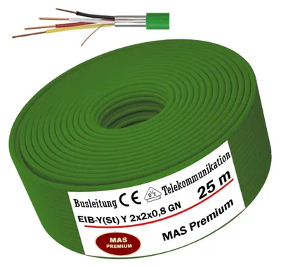 Produktbild von 25m  EIB-Y(St)Y2x2x0,8GN Busleitung Telekommunikationbusleitung