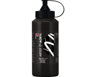 Produktbild von Marabu Künstler-Acrylfarbe Artist Acryl 500 ml lampenschwarz
