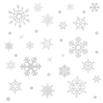 Productafbeelding van Sneeuwvlokken voor raamdecoratie - Zelfklevend en statisch hechtend - Winterse raamdecoratie - 155-delig