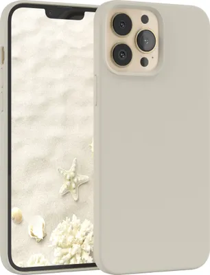 Produktbild von EAZY CASE Silikonhülle für Apple iPhone 13 Pro Max Silikon Backcover Schutz in Beige