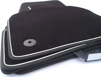 Image de Tapis de sol pour Jeep Renegade II tous (avec bandes décoratives) Premium Velours Tapis en qualité d'origine Tuning Tapis de voiture 4 pièces
