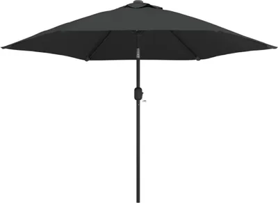 Produktbild von vidaXL Sonnenschirm mit LED-Leuchten und Stahlmast 300 cm Anthrazit