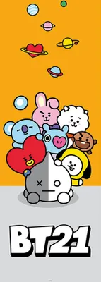 Produktbild von BT21 - Group - Poster Druck - Größe 53x158 cm