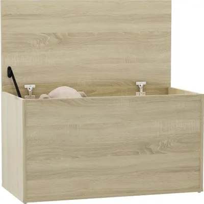 Produktbild von "im Sonderangebot" Aufbewahrungstruhe Sonoma-Eiche 84x42x46 cm Holzwerkstoff DEMöbel 6628451