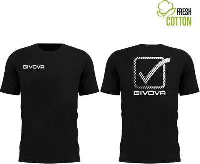 Productafbeelding van Katoenen T-shirt Givova Cubo Zwart 2xl