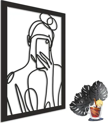 Zdjęcie produktu dla Nowoczesny ażurowy Portret Dziewczyny Obraz 3D Młodzieżowa dekoracja Selfie 58x98