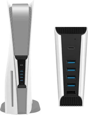 Produktbild von USB-Hub für PS5 - Hochgeschwindigkeits-Datenübertragung und schnelle Aufladung für PS5 Digital/UHD