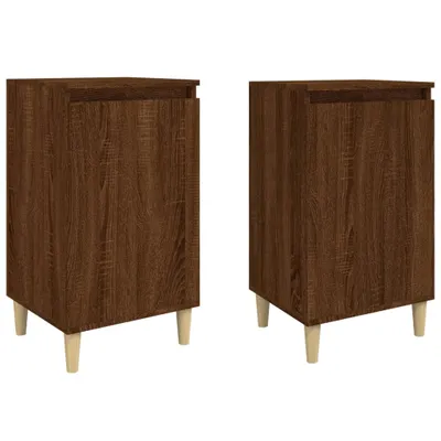 Produktbild von "im Sonderangebot"Nachttisch 2er Set, für Schlafzimmer - elegantes Design - Nachtkommode - Braun Eichen-Optik 40x35x70cm Holzwerkstoff - Nachttische & -schränke DEMöbel477683