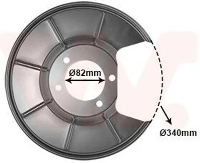 Produktbild von VAN WEZEL Spritzblech Bremsscheibe für FORD MONDEO IV Turnier (BA7) Hinten Rechts 1881374 Ankerblech