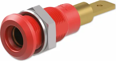 Produktbild von STÄUBLI Buchse, 64.3040-22, 4 mm , rot, 30 V, 25 A / 60 V, 25 A