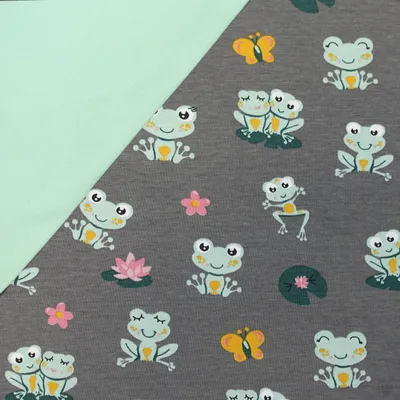 Produktbild von Stoffpaket Kinder 0,5x1,5m Jersey + 0,5x0,7m Bündchen Nähpaket Kinderkleidung