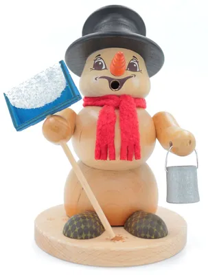Produktbild von Kuhnert Erzgebirge - Schneemann Räuchermann,-figur,-männchen 19cm - Schnee