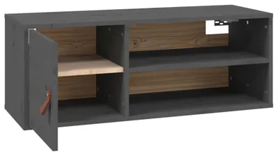 Obrázek produktu pro vidaXL Nástěnná skříňka šedá 80x30x30 cm Borovicový masiv