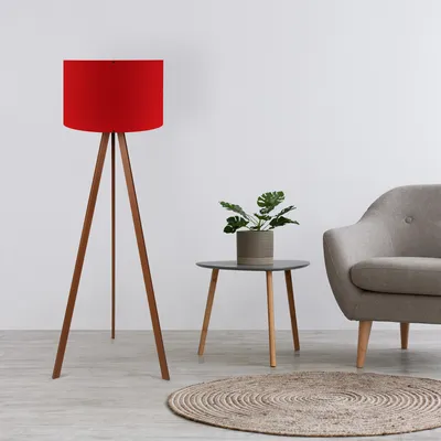 Produktbild von Opviq, AYD-1571, Stehlampen, Rot, MDF, 38 x 38 x 140 cm