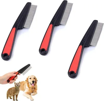 Produktbild von Rustfeste Haarkam für Hunde und Katzen, langes Haar - Geeignet für Kinder, Erwachsene und Haustiere