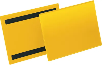 Obrázok produktu pre Vrecko na etikety DURABLE B210xH148 mm A5 žltá farba, magnetickáPolyuretán50 ks