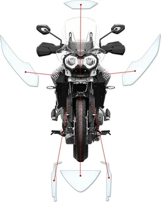 Produktbild von Lackschutzfolie Steinschlagschutz passend für Triumph TIGER XR800 (2015-2017)