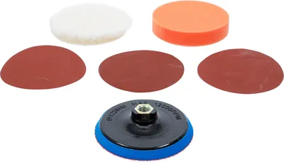 Immagine prodotto di BGS 8592 | Set di dischi per smerigliare e lucidare | Ø 125 mm | Accessori per smerigliare e lucidare