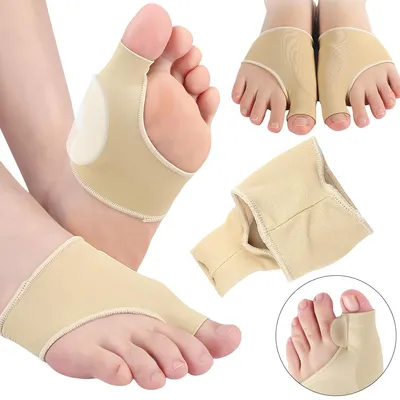 Produktbild von Hallux Valgus Korrektor 2 Paar mit Gelpolster, Zehenspreizer & Bunion Bandage, schmerzlindernd und druckentlastend, für Damen & Herren