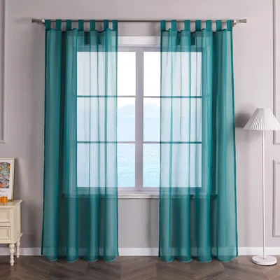 Obrázok produktu pre Priehľadné závesy s pútkami, modré, 140 x 225 cm