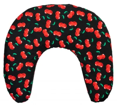 Produktbild von GIRAFFENLAND Leinsamen Nackenhörnchen cherry-black 30x33 - Leinsamenkissen - Nackenkissen - Wärmekissen für Nacken