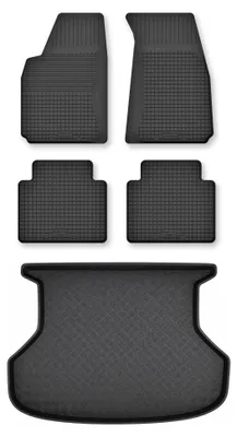 Zdjęcie produktu dla Dywaniki gumowe + mata bagażnika do Lexus RX II 2003-2008 (standardowy bagażnik) – czarne, dobierane – Wielganizator Semi-Universal