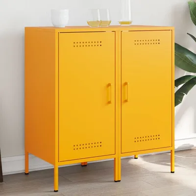 Produktbild von (Design 2026）Sideboard/Kommode - elegantes Design - Buffetschrank -s 2er set - Senfgelb 36x39x79cm Stahl Promotion709963 - Kommoden