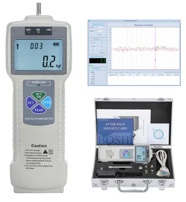 Imagen del producto de Medidor de fuerza digital con interfaz USB, RS232 y pantalla LCD, 200N
