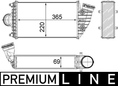 Produktbild von MAHLE CI 380 000P Ladeluftkühler LLK für PORSCHE 911 (997) Turbo Intercooler