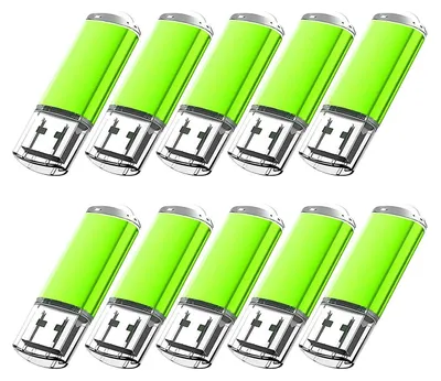 Produktbild von 10x 16GB USB 2.0 Stick Flash USB Drive Kompakt USB Flashdrive Speicherstick Memorystick Farbe: Grün