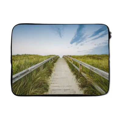 Produktbild von MuchoWow® Laptop Hülle 14 ZollStrand - Weg - Himmel Laptoptasche - Laptoptasche - Stoßsicher - Schutzhaube