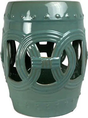 Zdjęcie produktu dla Drobny azjatycki ceramiczny stołek ogrodowy Porcelanowy szkliwiony ceramiczny stołek Chiński stołek Stołek bębnowy Stołek ogrodowy do wewnątrz / na zewnątrz 242-503-zielony