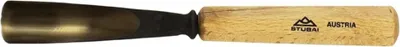 Produktbild von STUBAI Stemmeisen Stechbeitel Serie 52 - Form 18 | Gebogenes Hohleisen 25 mm, mit Holzgriff, für Figurenarbeiten, Darstellung von welligem Haar und Wasser, zur präzisen Bearbeitung von Holz