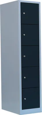 Produktbild von Schließfachschrank Wertfachschrank Fächerschrank Spind 5Fächer Anthrazit 523518