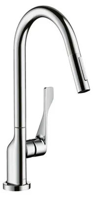 Produktbild von AXOR Citterio Einhebel-Küchenmischer 250 mit Ausziehbrause EcoSmart, Brushed Nickel