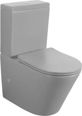 Produktbild von Sapho PACO Kombi-WC,Rimless, Abgang senkrecht/waagerecht, Grau matt