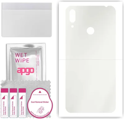 Produktbild von apgo Rückseite Schutzfolie, Matt, kompatibel mit Huawei Y7 (2019), Hinten Hydrogel-Displayschutzfolie mit Positionierhilfe, kratzfest, einfache Montage