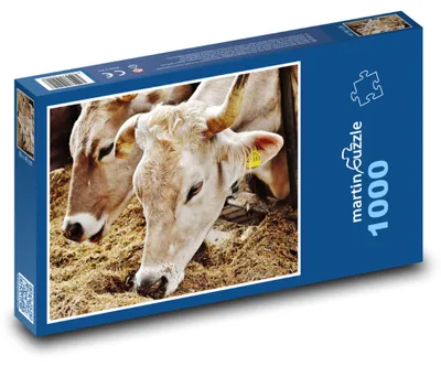 Produktbild von Puzzle 1000 Kühe auf dem Bauernhof - martinpuzzle