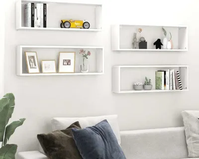 Immagine prodotto di Maison Exclusive - Scaffali cubici 4 pezzi Bianco 80x15x26,5 cm Materiale ligneo