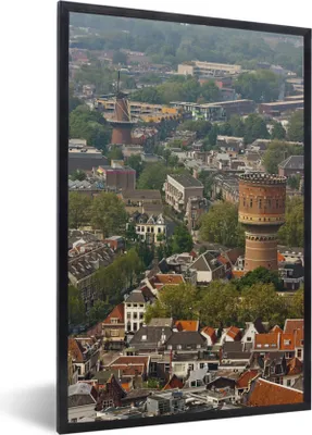 Produktbild von MuchoWow® Gerahmtes Poster Skyline - Utrecht - Domturm 60x90 cm - Poster mit Schwarzem Bilderrahmen Wandposter Rahmen Foto Bilder - Kunst