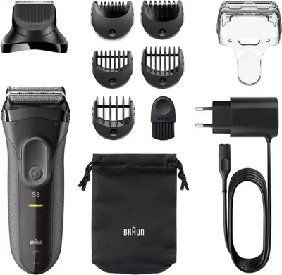 Zdjęcie produktu dla Golarka elektryczna Braun Series 3 Shave&Style 3000BT, golarka dla mężczyzn, czarna
