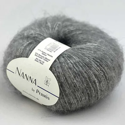 Productafbeelding van Nanna van Permin – Garen in natuurlijke kleuren (Alpaca, katoen, merinowol) (05: mediumgrijs)