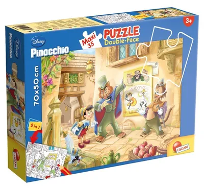 Obrázok produktu pre Puzzle dwustronne Maxi 35 Pinokio
