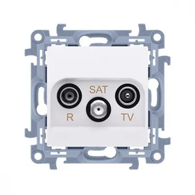 Obrázek produktu pro Zásuvka RTV-SAT Simon 10 koncový modul bílá