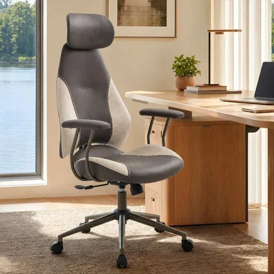 Obrázok produktu pre Ergonomická kancelárska stolička s vysokým operadlom a opierkou hlavy