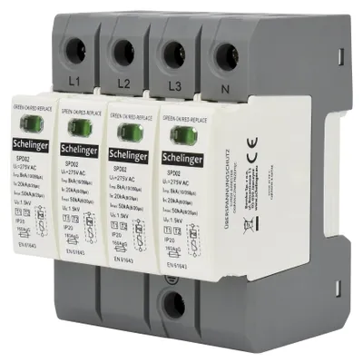 Überspannungsschutz / Blitzschutz / Photovoltaik / PV-Anlage / T2 / T1+T2 / B+C / C / DC / 1-Polig / 4-Polig / 3-Polig
